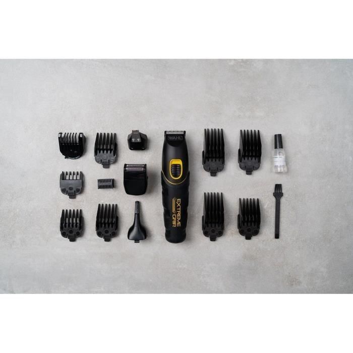 Wahl 09893-0460 Multigroomer con/sin cable, recortadora nariz, orejas y cejas, Extreme Grip Advanced, 4 cabezales, 8 peines 5