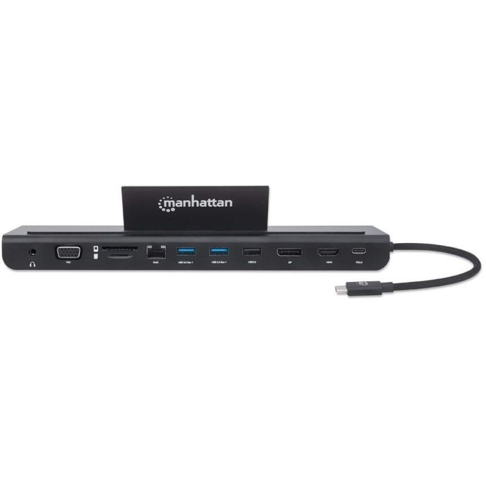 MANHATTAN USB-C 11-in-1-Dockingstation MST für drei Monitore 10