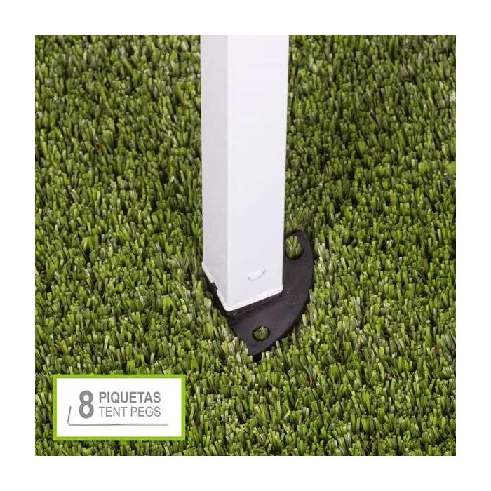 Cenador Aktive 300 x 240 x 300 cm Acero Crema Plástico 9