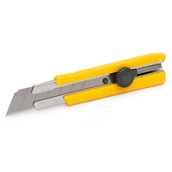 Tajima LC-650 Cutter 25mm con Bloqueo Manual, Hoja Acero Inoxidable y Mango ABS, Super Extra Fuerte