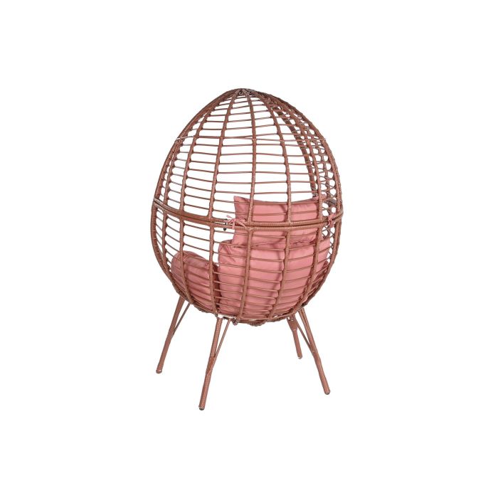 DKD Home Decor Sillón Terraza Jardín Ratán Sintético Acero, Cojines, Desmontable, Terracota Blanco, 151 Alto x 90 Ancho x 65 Fondo cm 6 DKD Home Decor Sillón Terraza Jardín Ratán Sintético Acero, Cojines, Desmontable, Terracota Blanco, 151 Alto x 90 Ancho x 65 Fondo cm 6