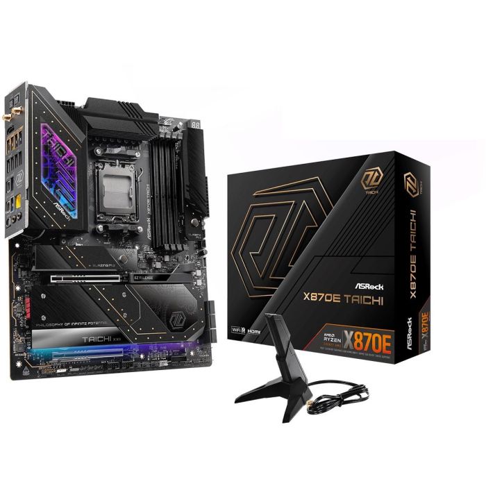 ASRock X870E Taichi AM5 ATX HDMI/USB-C DDR5 Placa Base para AMD Ryzen 7000/8000/9000, Wi-Fi 7, 2.5G/5G Ethernet 0 ASRock X870E Taichi AM5 ATX HDMI/USB-C DDR5 Placa Base para AMD Ryzen 7000/8000/9000, Wi-Fi 7, 2.5G/5G Ethernet 0
