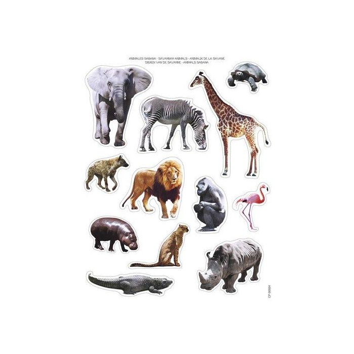 Gomets Apli Bolsa 2H Removibles Animales Sabana (16621) (Set de 5)