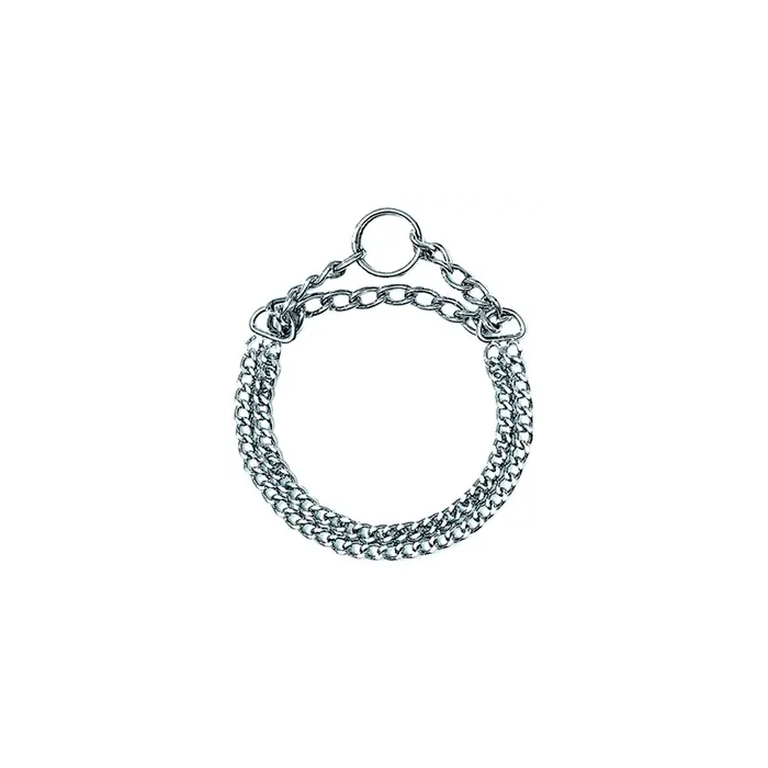 Freedog Collar Estrangulador Doble Cadena 2,5 mm X 60 cm