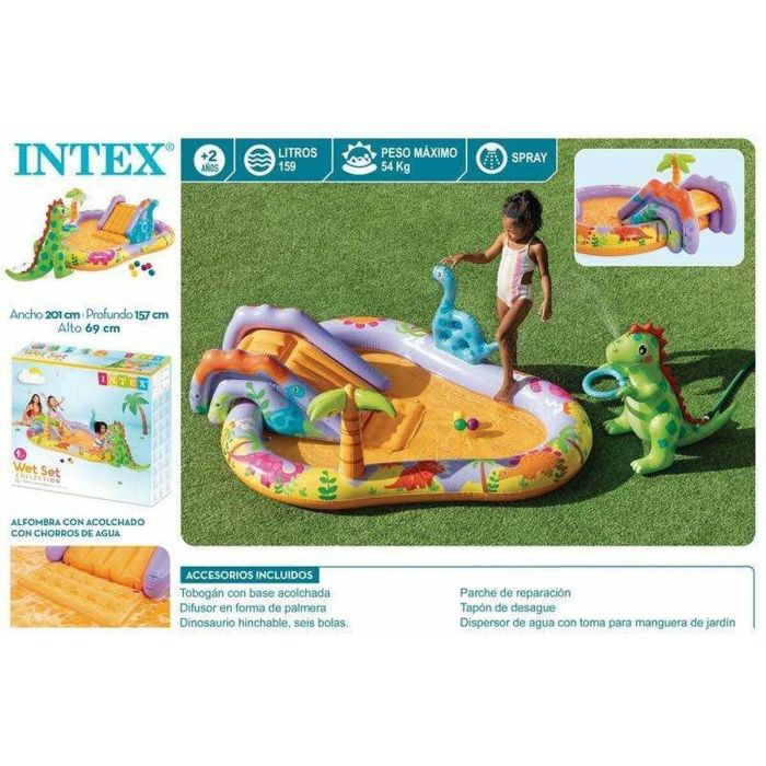 Centro de juegos agua dino park 201x157x69cm 2 Centro de juegos agua dino park 201x157x69cm 2