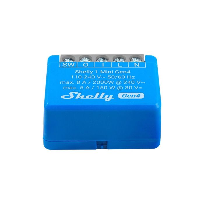 Shelly Relais 1 Mini Gen4 WLAN BT Matter Zigbee 8A Interruptor Inteligente 3
