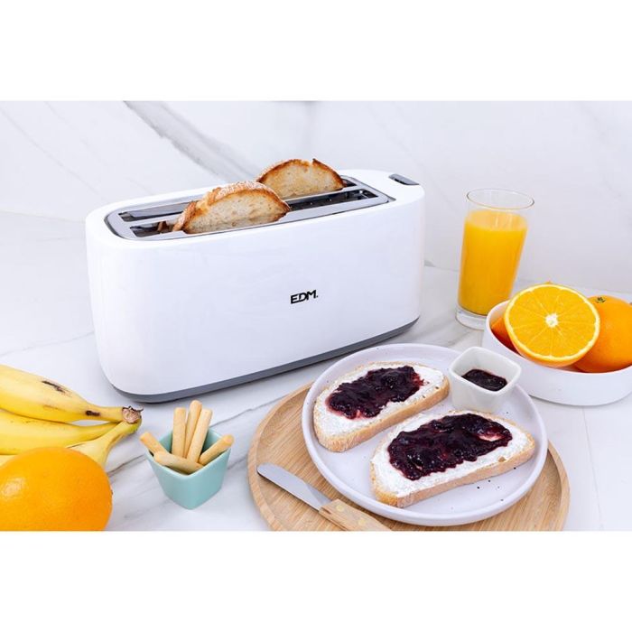 Tostadora EDM 07799 White Design 1400 W Doble ranura 5 Tostadora EDM 07799 White Design 1400 W Doble ranura 5