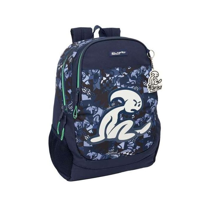 Safta Mochila El Niño Navy 32x44x16cm Adaptable a Carro
