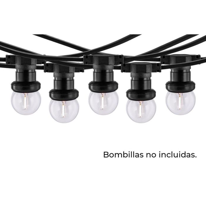 Guirnalda 40 portalámparas 2000 W 50-60 hz 220-240 v e27 ip44 20 m Guirnalda 40 portalámparas 2000 W 50-60 hz 220-240 v e27 ip44 20 m