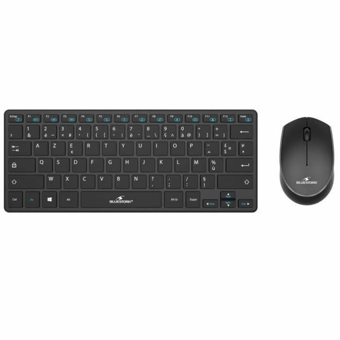 Bluestork PACKMINIFR Teclado y Mouse Inalámbrico Ultra Compacto Negro 1