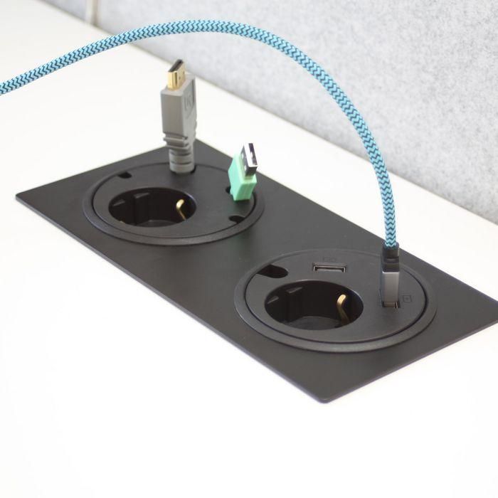 Kondator Type F, 4 x cable feedthrough, PCT, Black 4 Kondator Type F, 4 x cable feedthrough, PCT, Black 4
