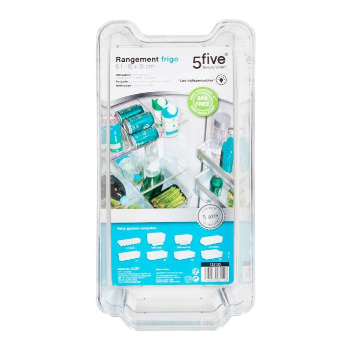 5Five Organizador para nevera 5l 31x15cm Transparente PET 1 5Five Organizador para nevera 5l 31x15cm Transparente PET 1