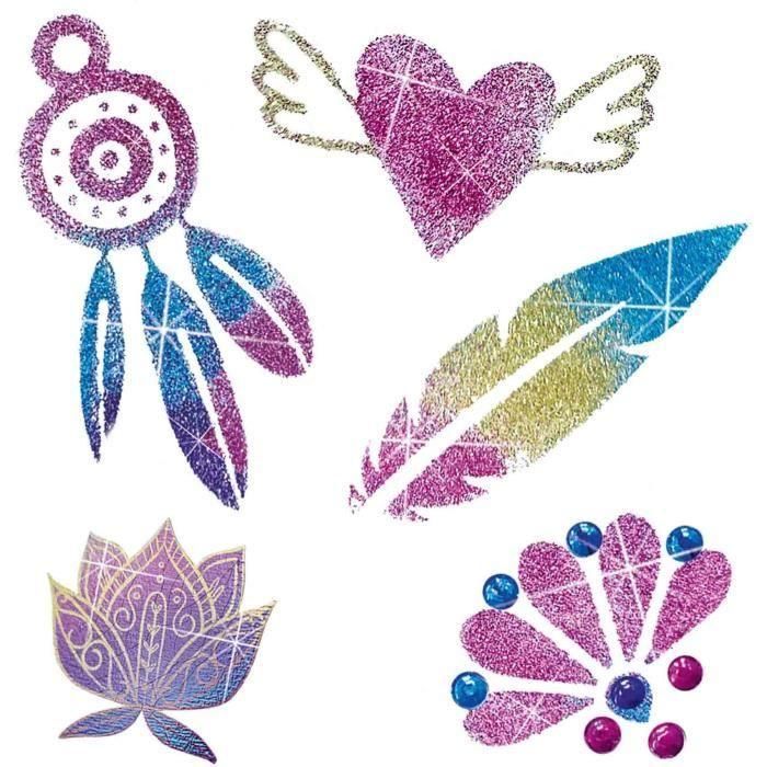 Glamorosos tatuajes 3 en 1 - SES CREATIVE - Multicolor - Blanco - Para niños a partir de 5 meses 3 Glamorosos tatuajes 3 en 1 - SES CREATIVE - Multicolor - Blanco - Para niños a partir de 5 meses 3