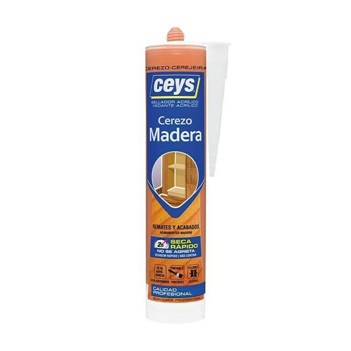 Ceys Sellador acrílico madera cerezo cartucho para juntas interiores 0 Ceys Sellador acrílico madera cerezo cartucho para juntas interiores 0