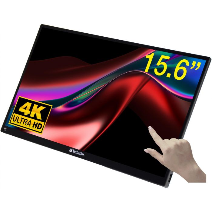 Verbatim PMT-15 Monitor Portátil Táctil 15.6" 4K UHD 3840x2160 LCD IPS 6ms HDR USB-C HDMI Negro 0 Verbatim PMT-15 Monitor Portátil Táctil 15.6" 4K UHD 3840x2160 LCD IPS 6ms HDR USB-C HDMI Negro 0