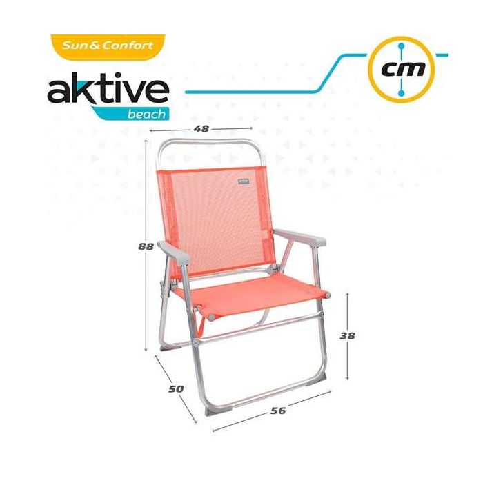 Silla pleg alu fija 48x50x88 cm c/asa-textileno-flamingo 5 Silla pleg alu fija 48x50x88 cm c/asa-textileno-flamingo 5