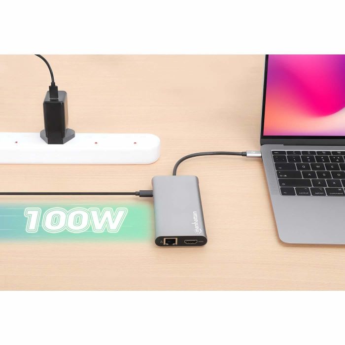MANHATTAN 12-in1 Dockingstation 3xHDMI 4xUSB USB-C DP RJ45 12