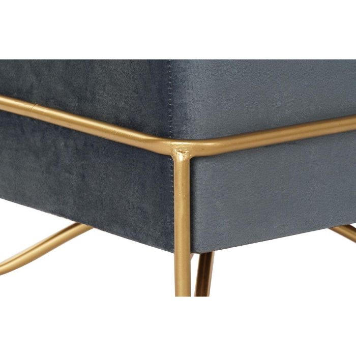 Descalzadora Glam DKD Home Decor Azul Dorado 42 x 38 x 42 cm 4 Descalzadora Glam DKD Home Decor Azul Dorado 42 x 38 x 42 cm 4