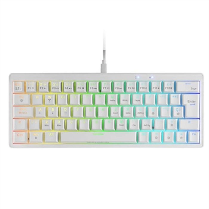 Teclado Gaming Mars Gaming MKMINIPROWYES Qwerty US Blanco 15 Teclado Gaming Mars Gaming MKMINIPROWYES Qwerty US Blanco 15