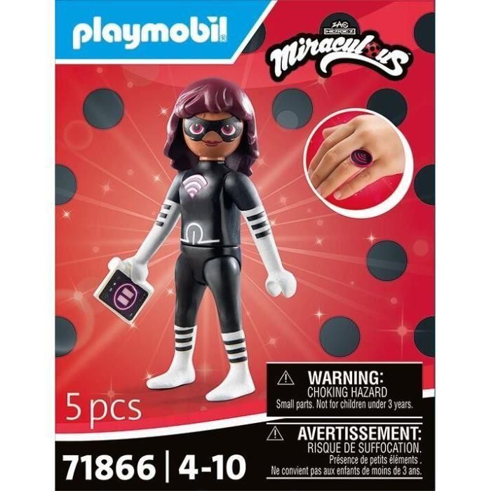 Playmobil 71866 Miraculous Lady Wifi Figura de Acción con Smartphone y Escudo para niños y niñas +4 años 3