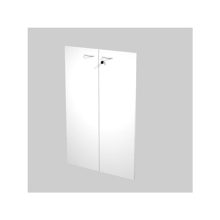 Artexport Pareja De Puertas Para Estantería Media Presto 18 mm Con Cerradura Blanco