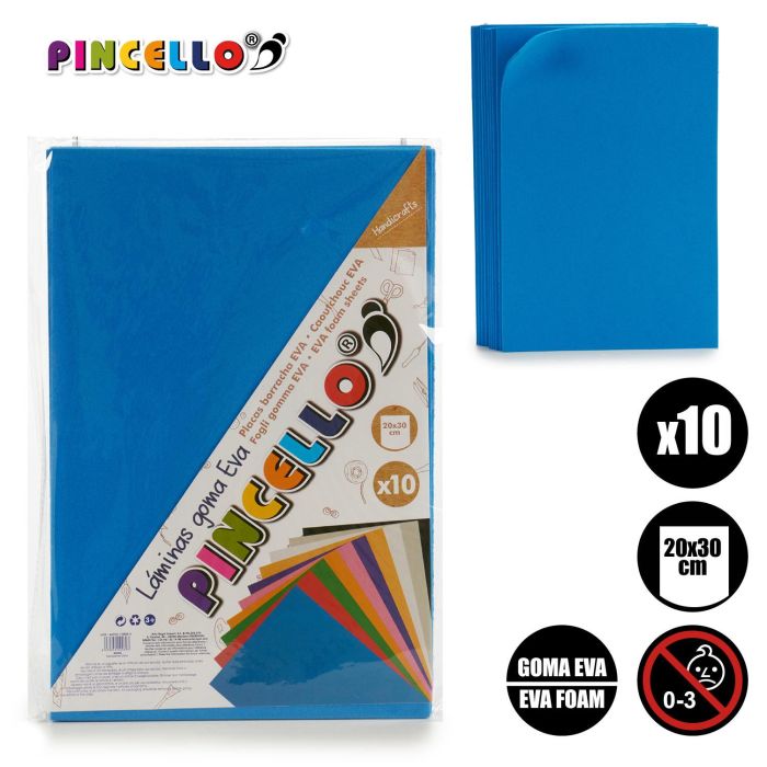 Juego 10 Laminas Goma Eva Azul Mar 20X30 Pincello (24 Unidades) 3 Juego 10 Laminas Goma Eva Azul Mar 20X30 Pincello (24 Unidades) 3