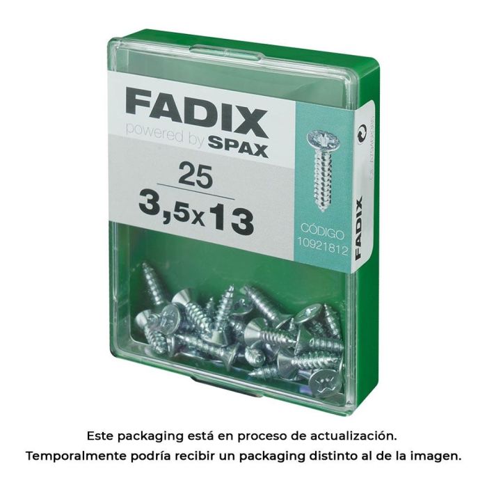 Fadix 10921812 Caja 25 Unidades Tornillo Rosca Chapa CP Cinc Plano 3.5x13mm 0 Fadix 10921812 Caja 25 Unidades Tornillo Rosca Chapa CP Cinc Plano 3.5x13mm 0