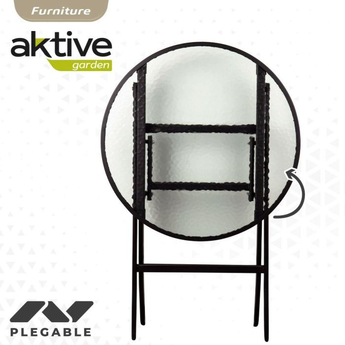 Muebles de Jardín Aktive Mesa Silla x 2 3 Piezas 60 x 71 x 60 cm 46 x 42 x 82 cm 1