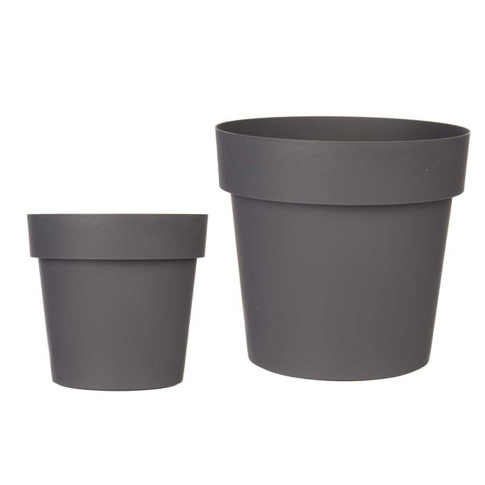 Maceta Plastico Gris 18Cm Diam Ibergarden (12 Unidades) Maceta Plastico Gris 18Cm Diam Ibergarden (12 Unidades)