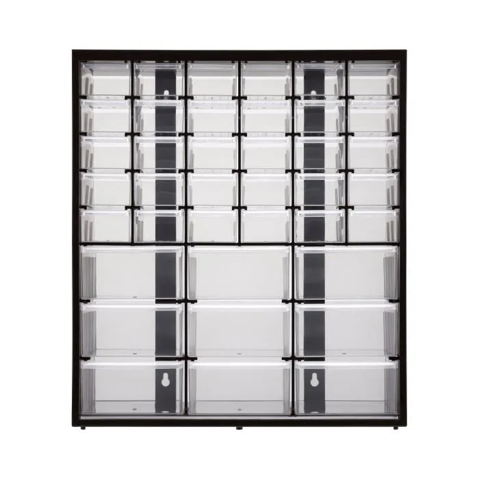 Stanley Almacenamiento 39 Compartimentos Vacíos Armario Marco Polipropileno Montaje Pared 1