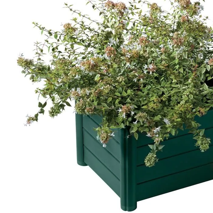 Stefanplast Caja de flores rectangular 100x43xH35cm 80L Verde oscuro 2