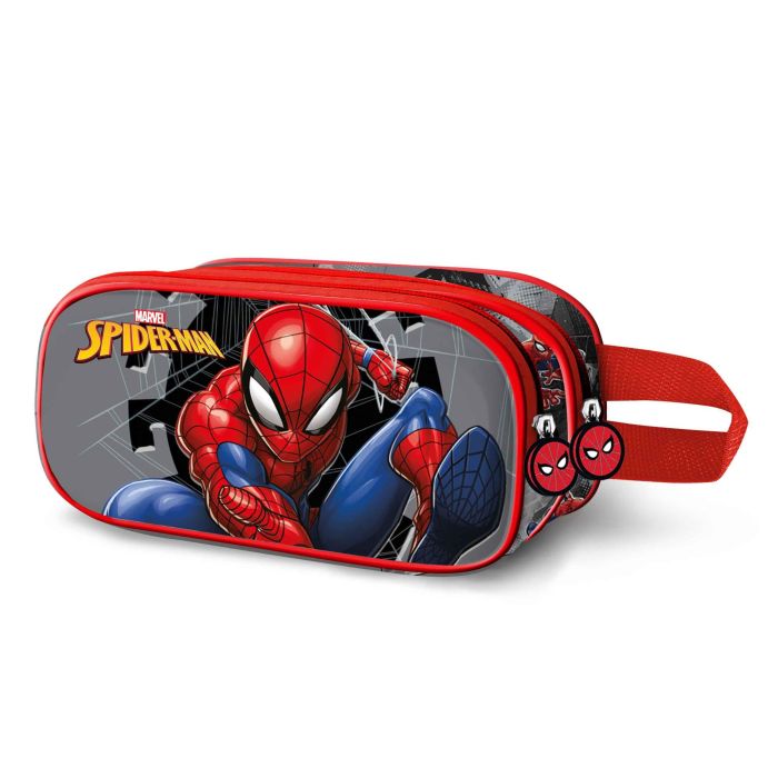 Estuche Portatodo 3D Doble Symbol Marvel Spiderman Gris