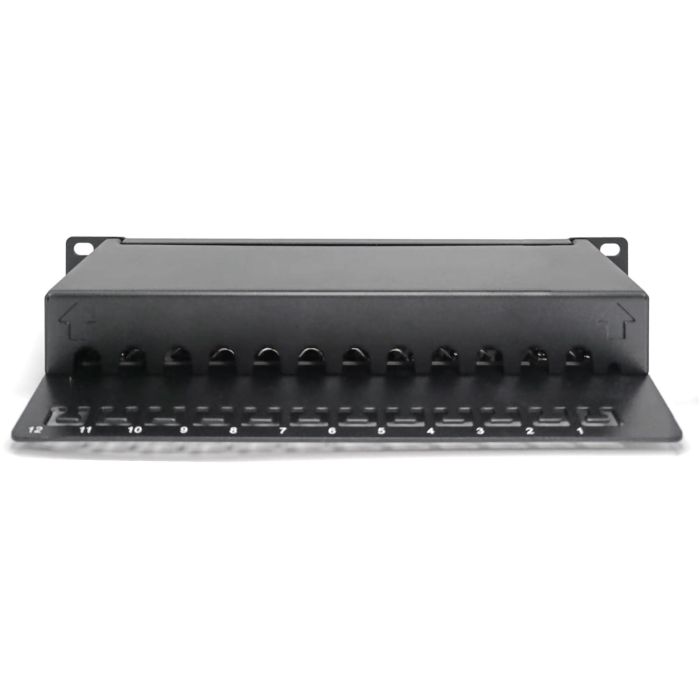 DIGITUS Cat.6A Patch Panel. geschirmt. 12-Port. 10".schwarz 2