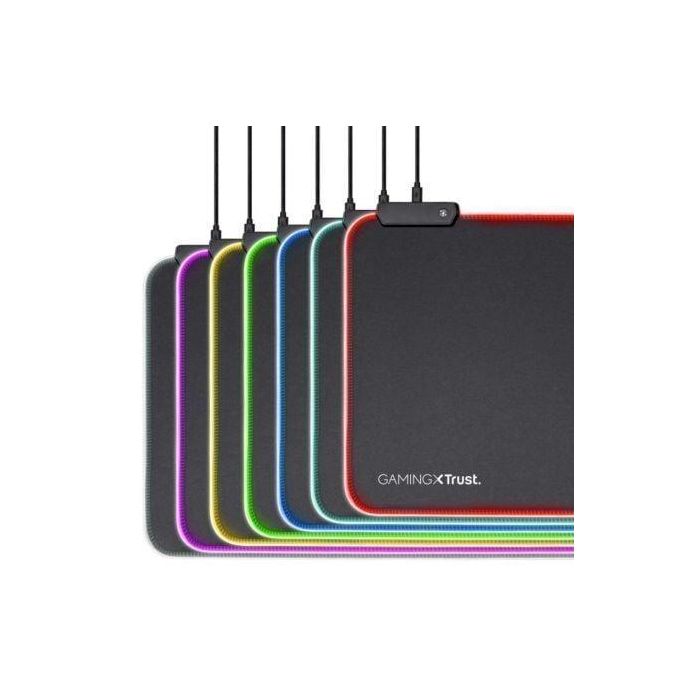Trust Gaming Alfombrilla GXT 764 Glide Flex XXL RGB, 300 x 930mm, Superficie Textil Suave, Bordes Iluminados, Antideslizante, Gaming, 23395 2 Trust Gaming Alfombrilla GXT 764 Glide Flex XXL RGB, 300 x 930mm, Superficie Textil Suave, Bordes Iluminados, Antideslizante, Gaming, 23395 2