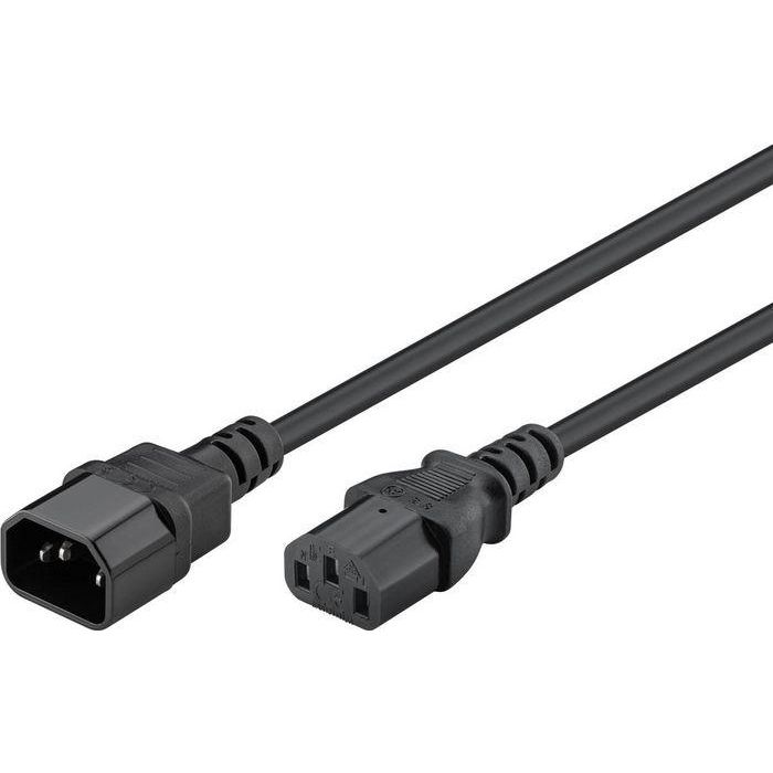 Goobay Cable de Alimentación C13 a C14, 2m, Negro 1