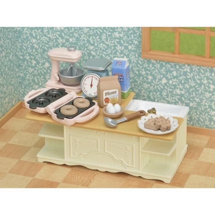 Sylvanian Families 5442 Set de Muebles y Accesorios de Cocina para Desayuno con Balanza y Batidora 4