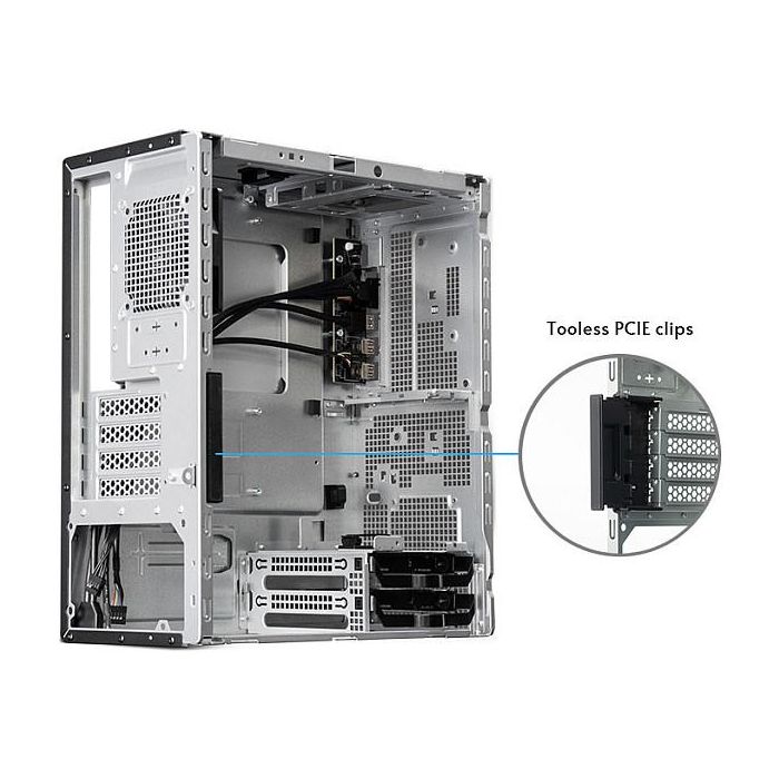Chieftec BS-20B-OP Caja de PC Midi Tower Negra Gamer UNI Series para PC Hogar / Oficina micro ATX, Mini-ITX 1