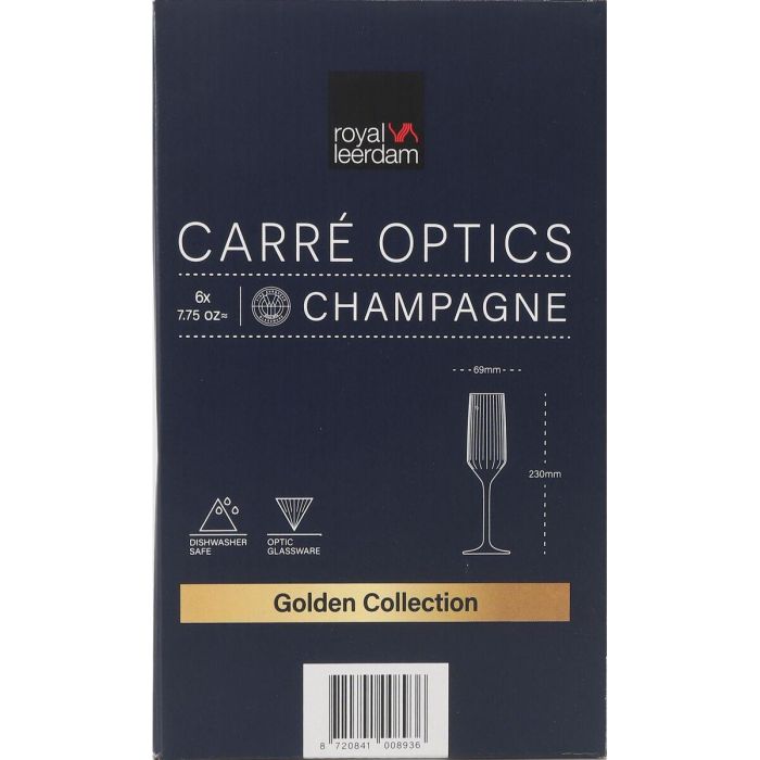 Copa de champán Inde Carre optics 6 Piezas 3 Copa de champán Inde Carre optics 6 Piezas 3