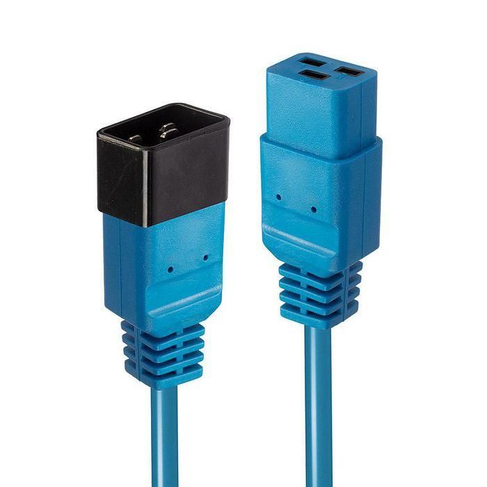 Lindy 3m IEC C19 to C20 Extension Cable, Blue Lindy 3m IEC C19 to C20 Extension Cable, Blue