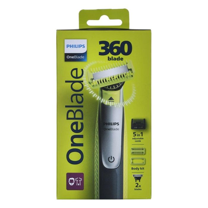 Philips QP2834/23 OneBlade 360 Recortadora, Perfiladora y Afeitadora, Uso en Seco y Húmedo, Batería 60 min, Verde/Gris 3 Philips QP2834/23 OneBlade 360 Recortadora, Perfiladora y Afeitadora, Uso en Seco y Húmedo, Batería 60 min, Verde/Gris 3