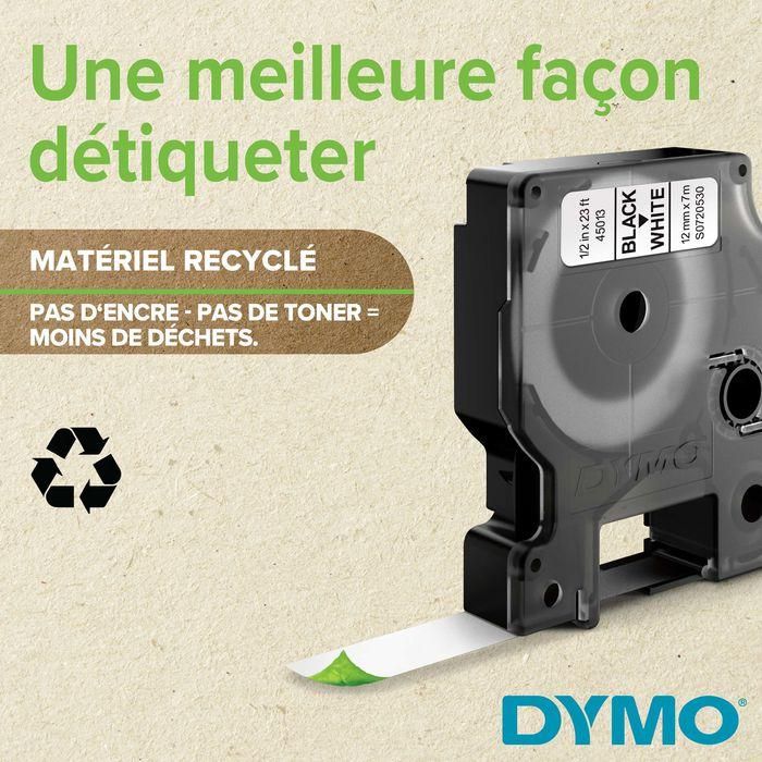 Dymo Cinta De Transferencia Termica D1 45021.Etiquetas Estándar Blanco Sobre Negro De 12 mmx7M. Poliester Autoadhesiva. 11 Dymo Cinta De Transferencia Termica D1 45021.Etiquetas Estándar Blanco Sobre Negro De 12 mmx7M. Poliester Autoadhesiva. 11