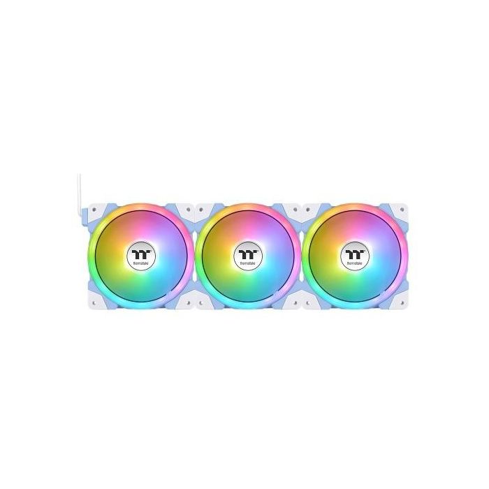 140mm Thermaltake SWAFAN EX14 ARGB PC Cooling Fan Hydrangea Blue TT Premium Edition 3 Fan Pack 3 140mm Thermaltake SWAFAN EX14 ARGB PC Cooling Fan Hydrangea Blue TT Premium Edition 3 Fan Pack 3
