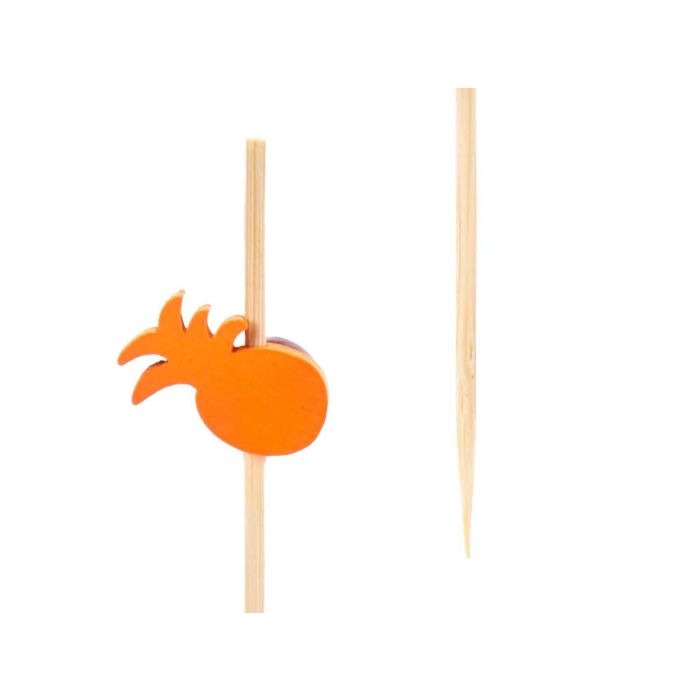 Set 30 Brochetas Comida Surtidos Kinvara 8.5x16x2.5 cm Bambú Colores Variados (48 Unidades) 3
