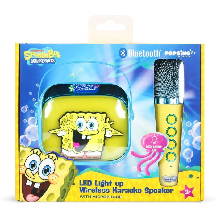 Altavoz y Micro Karaoke LED Bob Esponja 9