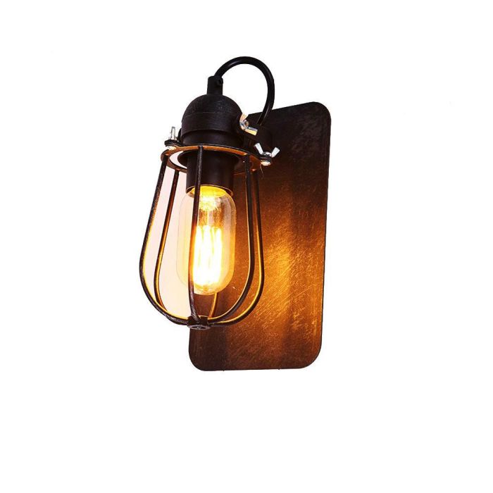 Edm Aplique de Pared Metálico Vintage E27 60W Negro 15x22cm 0 Edm Aplique de Pared Metálico Vintage E27 60W Negro 15x22cm 0