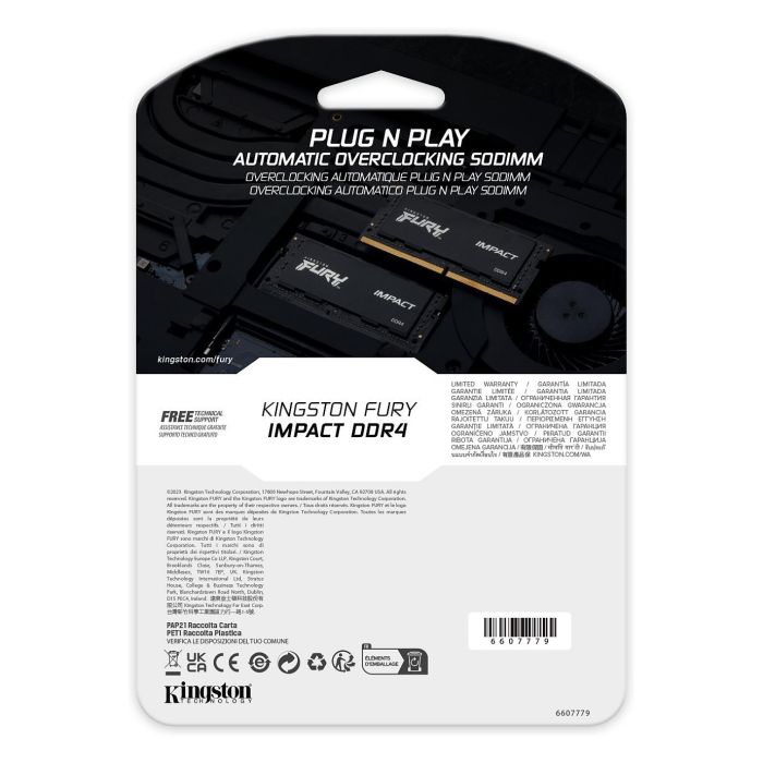 Kingston Memoria RAM FURY Impact 32GB DDR4 3200MHz CL20 SODIMM para Portátil 7 Kingston Memoria RAM FURY Impact 32GB DDR4 3200MHz CL20 SODIMM para Portátil 7