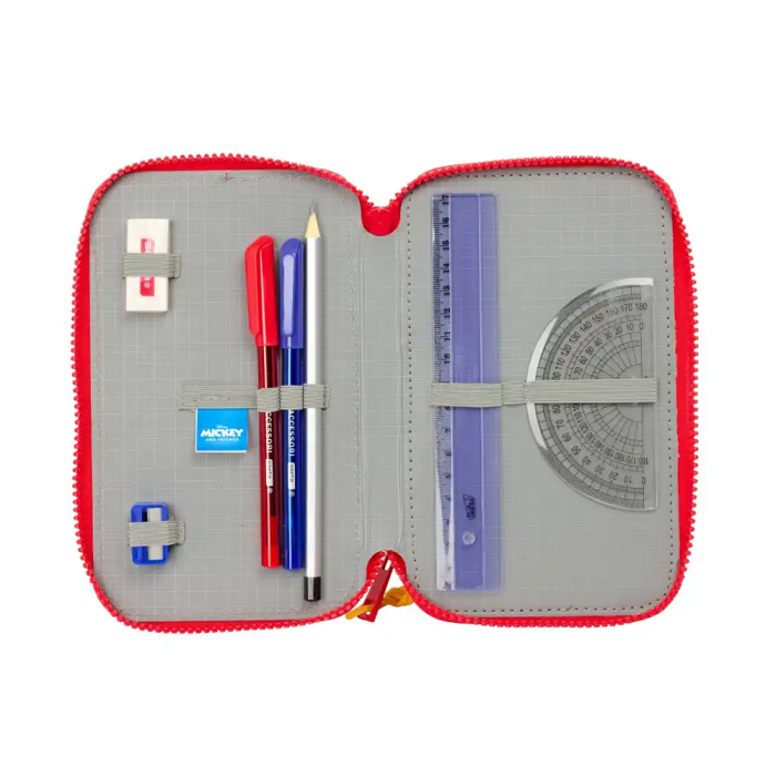 Plumier Triple Mickey Mouse Clubhouse Good day Azul 12,5 x 19,5 x 5,5 cm 37 Piezas 3