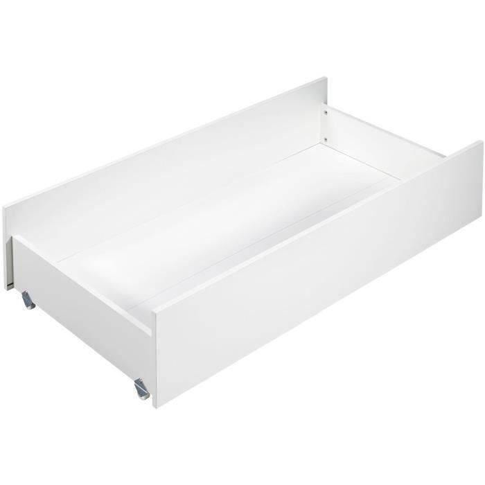 Cajón cama combinado escalable - Babyprice First - Blanco - Con ruedas Cajón cama combinado escalable - Babyprice First - Blanco - Con ruedas