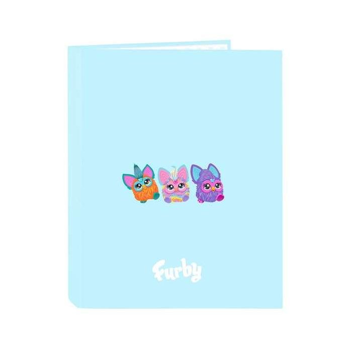 Safta Carpeta de Anillas 4/25mm Folio (215x315mm) de Cartón Forrado Colección Furby - Medidas 330x40x265mm