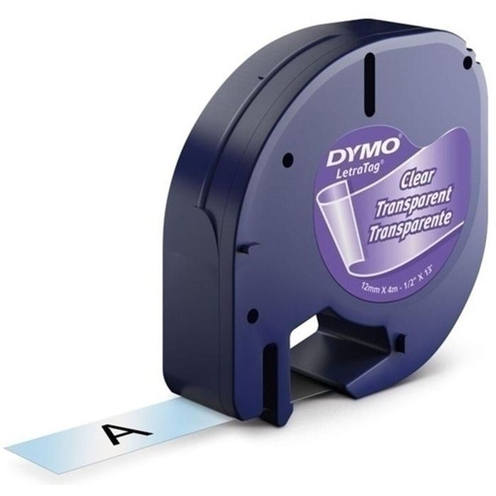 Cinta Laminada para Rotuladoras Dymo 12267 12 mm x 4 m Transparente Plástico Negro (10 Unidades) 1 Cinta Laminada para Rotuladoras Dymo 12267 12 mm x 4 m Transparente Plástico Negro (10 Unidades) 1